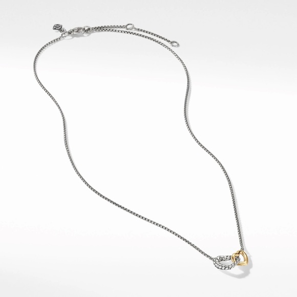 David Yurman Jewelry David Yurman Interlocking Heart Necklace In Sterling Silver W 8k Yellow